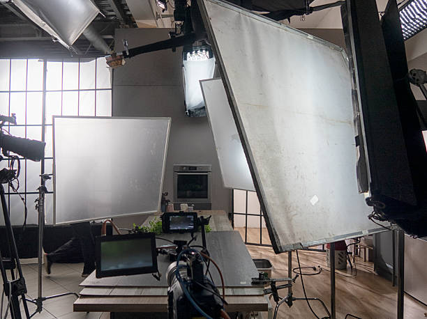 istock Profesional video studio. light in the film studio 2227687879