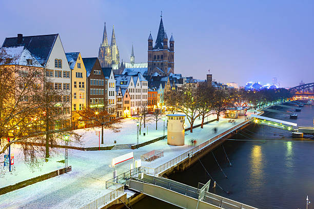 Cologne's Old town in Winter
