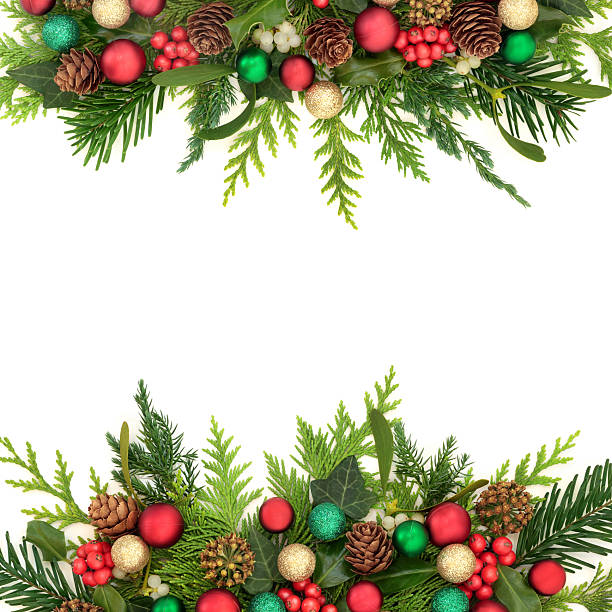 istock Xmas Festive Bauble Decorations and Traditional Flora 2227691686