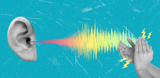istock Art collage, Understanding sound waves and hearing mechanisms through visual representation in educational art 2227699629