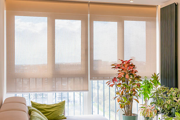 istock Electric roller curtains for smart house. 2227702016