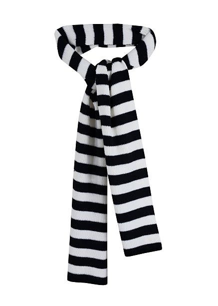 istock Black and white scarf isolated ,decor element, acessory.Nobody object. 2227703440