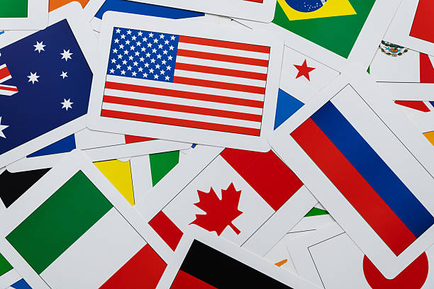 istock Heap of different national flags 2227705948