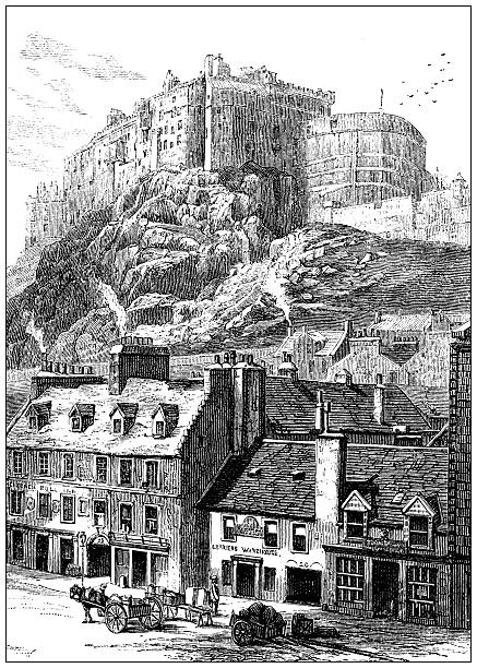 Antique magazine image: Archibald Constable and his friends, Edinburgh