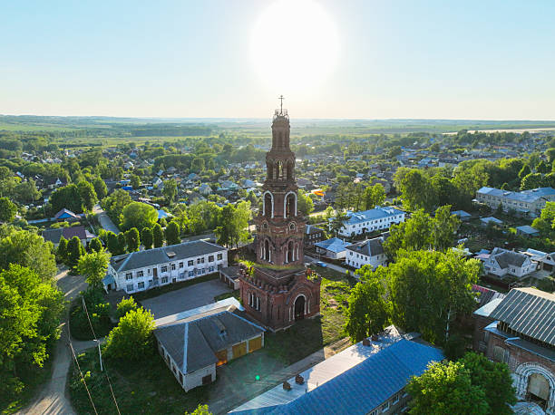 istock Historic bell tower bathed in sunlight in Yuryev Polsky 2227709079