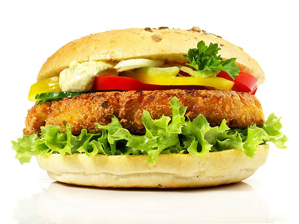 istock Vegetarian Tofu Hamburger - Fast Food 2227721360