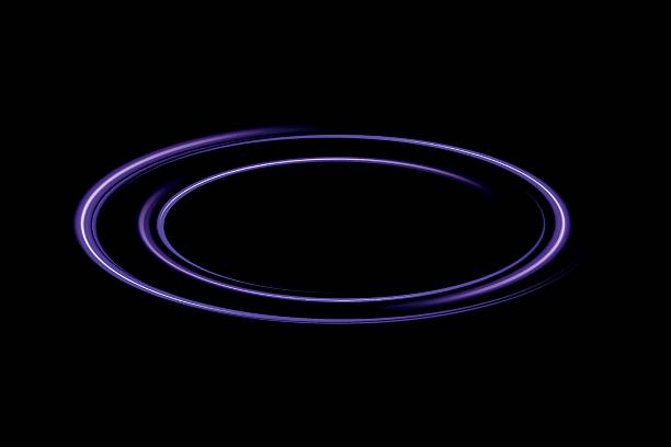 istock Abstract neon color glowing lines background. The energy flow tunnel. Set of neon blurry light circles at motion. Futuristic colorful podium, platform. 2227725444