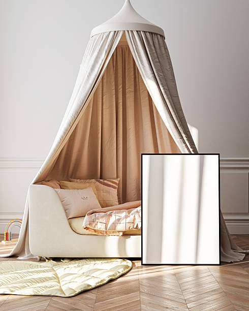 istock Poster Frame Mockup in Cozy Kids Room Interior. 2227727536