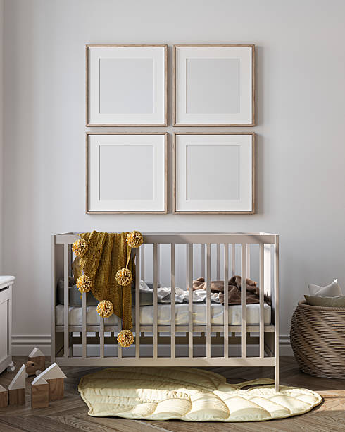 istock Poster Frame Mockup in Cozy Kids Room Interior. 2227727554