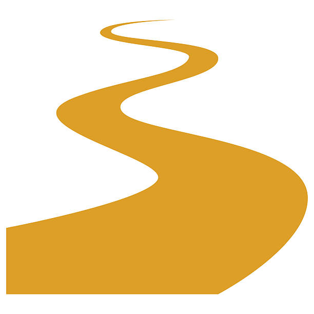 illustrations, cliparts, dessins animés et icônes de illustration vectorielle de chemin sinueux. concept de la route vers le succès - route à une voie
