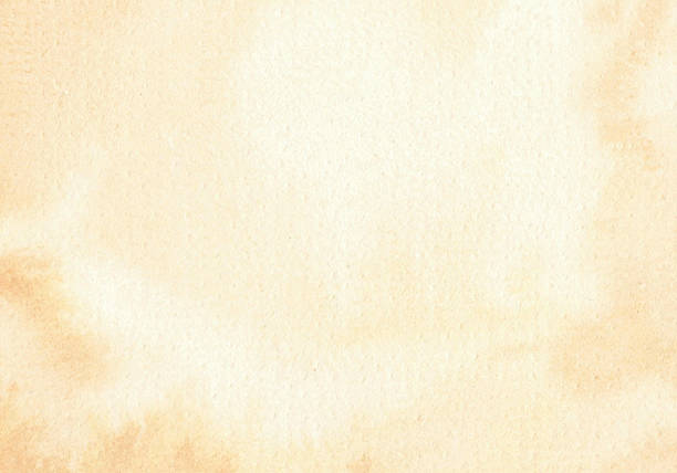 istock Watercolor parchment beige with jagged edges is hand drawn. Illustration light brown for background, invitation, greeting card, website design. Blurred spot, fill for fond. Aged sheet of paper 2227733584