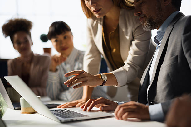 istock Business team working together on a laptop in the office 2227739647