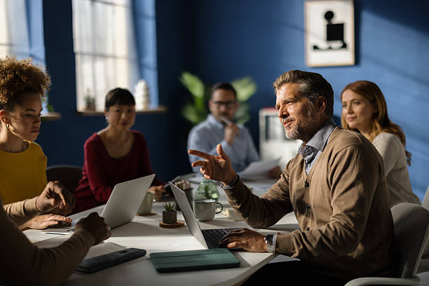 Diverse business team having a productive meeting in the office