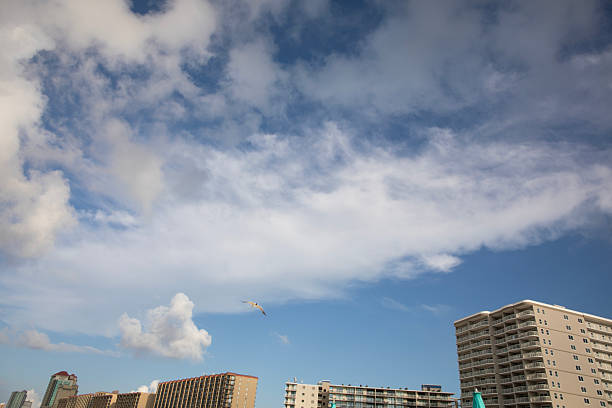 Gulf Shores, Alabama Beach Sky with Condos. Shot with a Canon EOS Mark V.