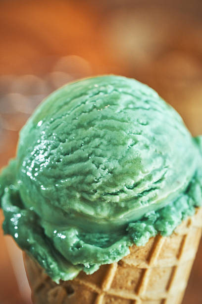 Pistachio Ice Cream in a Cone
