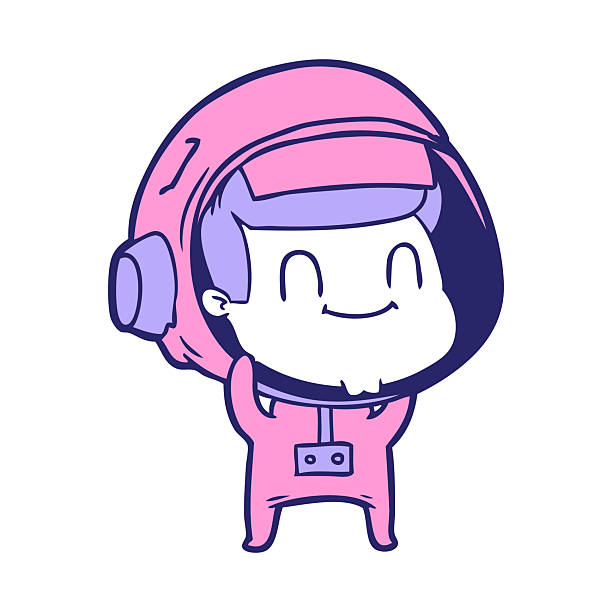 istock happy cartoon astronaut man in bright neon color 2227763413