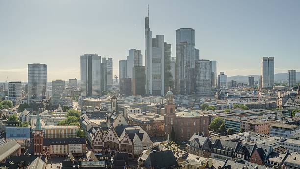 istock Frankfurt skyline with modern and historic buildings. 2227768590