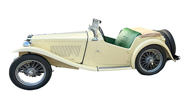 istock Classic Vintage MG Midget Convertible Radster with a White Background 2227769891