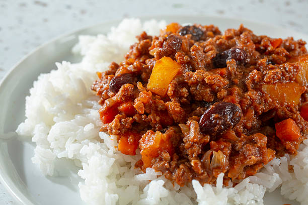 A closeup view of a plate of picadillo.