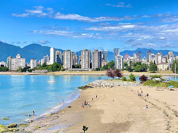 istock Vancouver skyline and Kitsilano Beach view. 2227777405