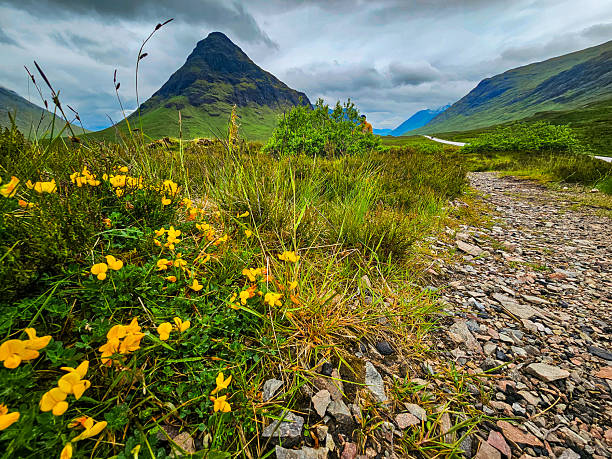 The Glen Coe Valley in Scotland Highlands