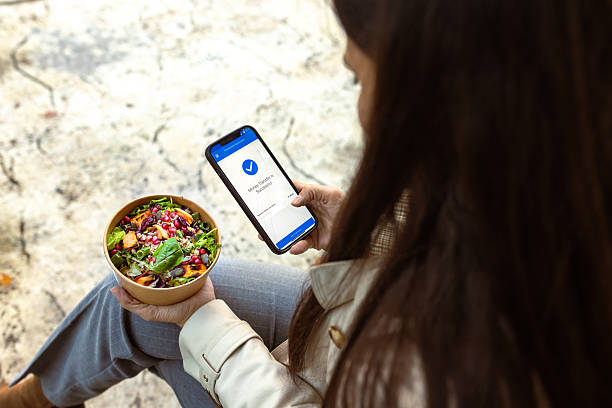 istock Healthy Lunch and Mobile Banking 2227788812