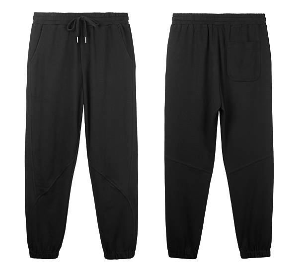 Black long pant isolated on white background