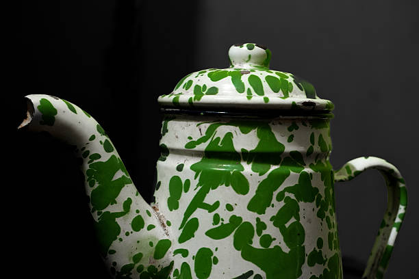 istock Close-Up of Enamel Teapot in Low Light 2227789552