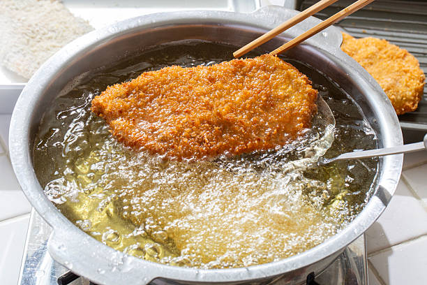 istock Popular Japanese dish pork cutlet, cooking scene 2227791882