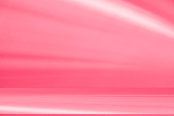 Wall interior background, studio, and backdrops show products. with shadow from window color white and pink light. background for text insertion and presentation of product
