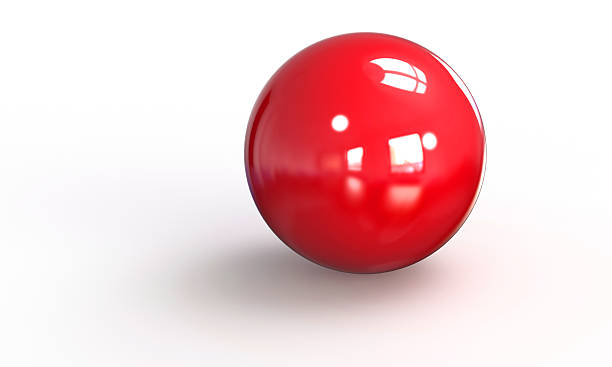 istock 3D model of a red ball sphere isolated on white 2227805576