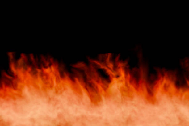 CG image of fiercely burning red flames