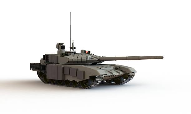 istock Tank isolated on white t-90 2227806943