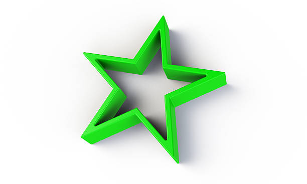 istock 3D Green star isolated on white 2227813466