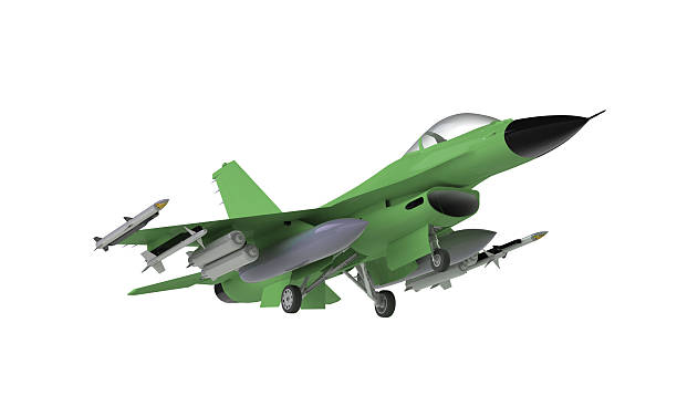 istock Fighter jet taking off landing isolated on white 2227814718