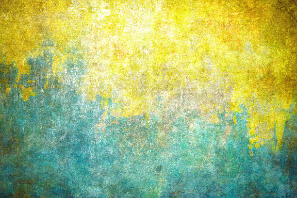 istock Grunge blue and yellow textured background with weathered paint effects 2227815141