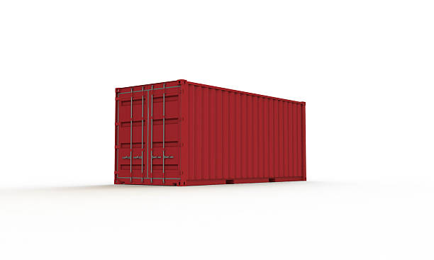 istock 3D rendering of a red container isolated on white. the container casts shadow on a white surface 2227817580