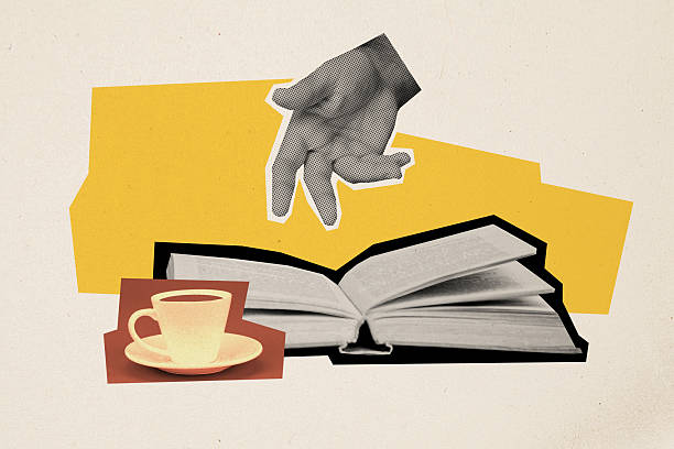 istock Trend artwork composite sketch image collage of silhouette incognito arm hand appear study education open book page drink tea coffee cup 2227817705
