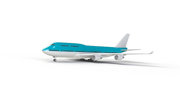 istock Cyan airplane isolated on white 2227817790