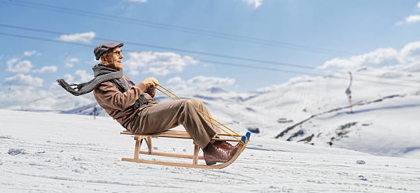 Sledges in deep snow