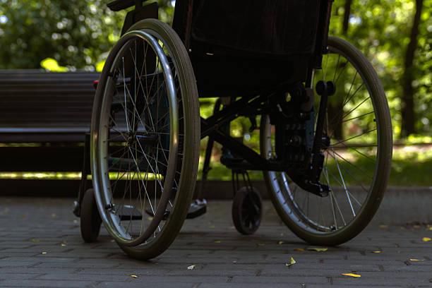 istock Wheelchair in a Tranquil Park Setting with Sunny Atmosphere 2227826797