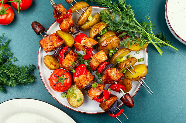 istock Shish kebab on skewer. 2227827316