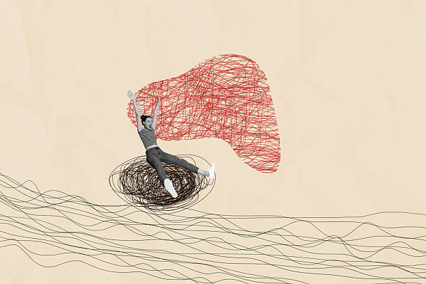 istock Creative collage poster young woman crisis psychological issues mental disorder drawing doodles psychiatry session therapy 2227835113