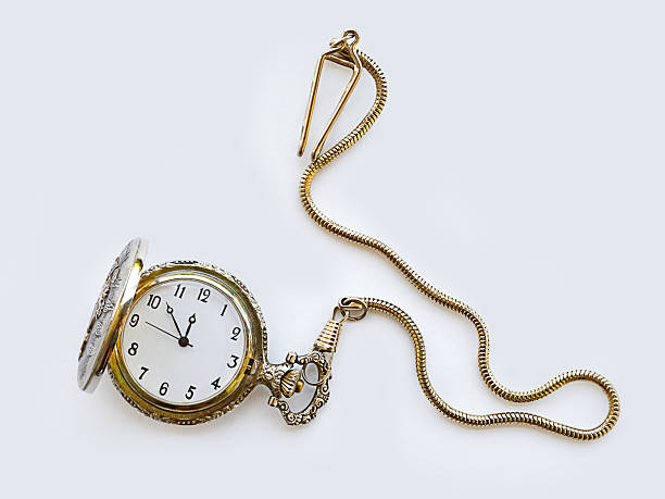 istock Old pocket watch isolated on white background 2227835652