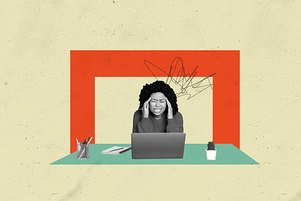 istock Creative collage young woman workaholic suffer mental pressure overloaded exhausted mess psychological disorder worker office employee 2227836369