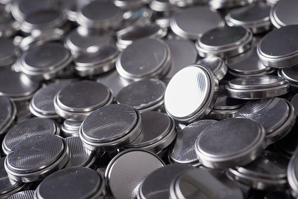 istock Close-up of a disposable button batteries on a table 2227839436