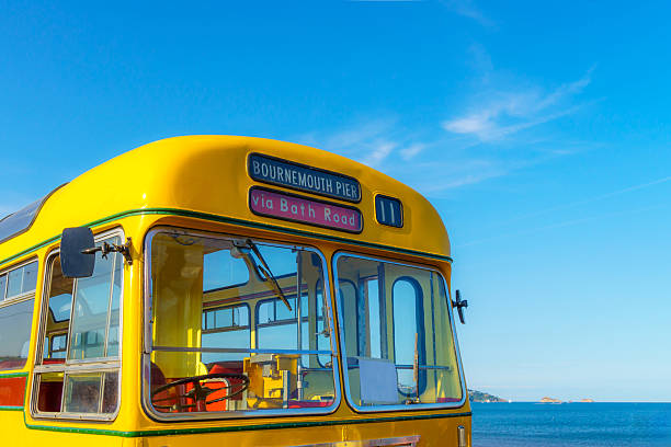 Bournemouth Pier Bus with sea in background