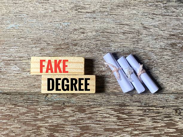 istock Concept of fake academic degree. 2227844149