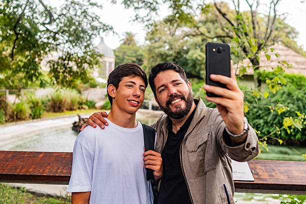 istock Father and son taking a selfie at the zoo 2227845840
