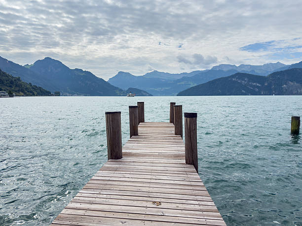 Annecy lake and French Alps in background.